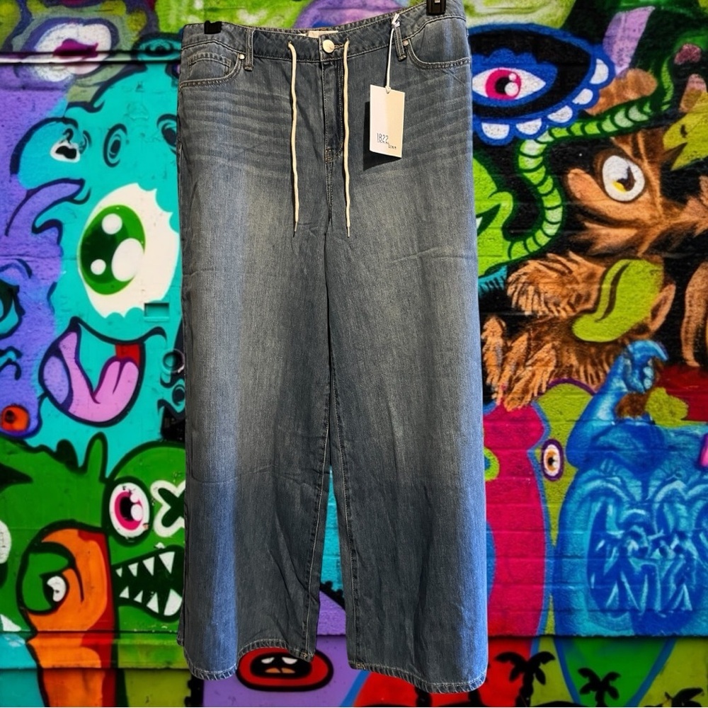 1822 Denim Blue Drawstring Trousers